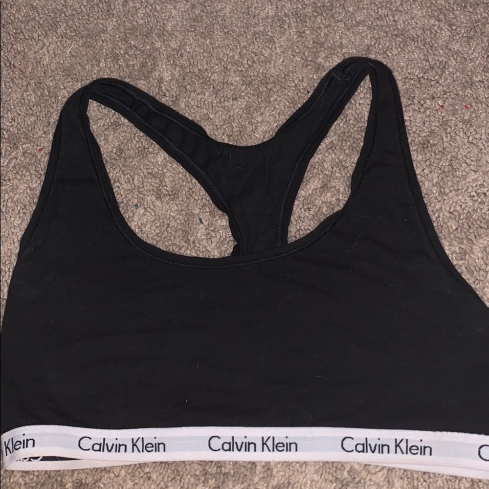 black calvin klein bra